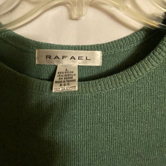 Rafael Sleeveless Sweater Size L Teal NWT - Picture 3 of 7